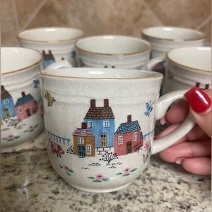 International stoneware Japan 6 coffee cups heartland village